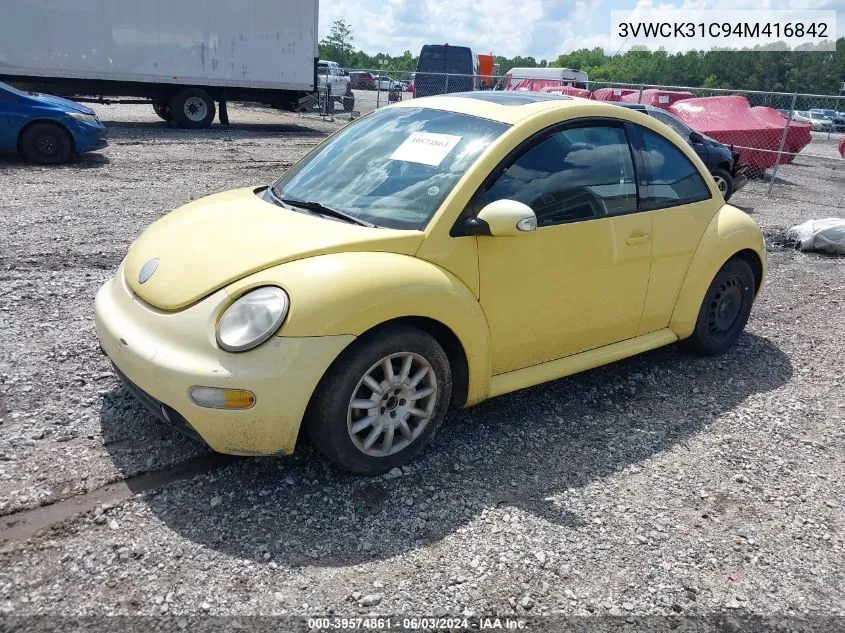 3VWCK31C94M416842 2004 Volkswagen New Beetle Gls 2.0L