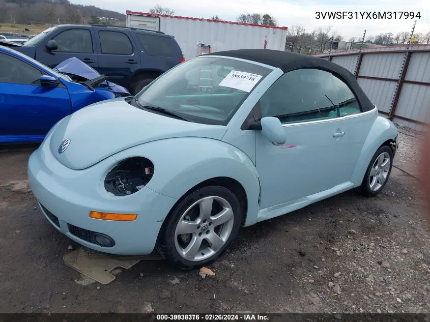 3VWSF31YX6M317994 2006 Volkswagen New Beetle 2.5