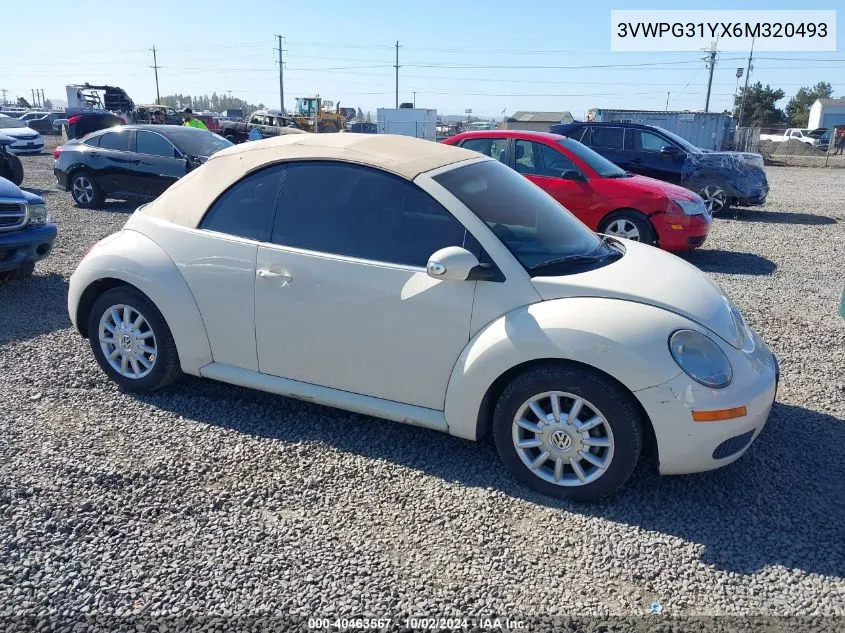 3VWPG31YX6M320493 2006 Volkswagen New Beetle 2.5