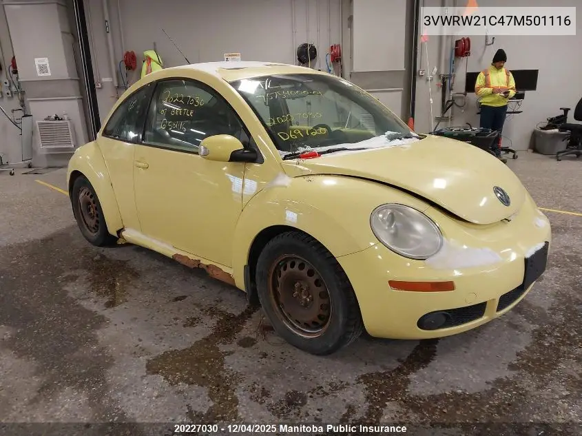 3VWRW21C47M501116 2007 Volkswagen New Beetle