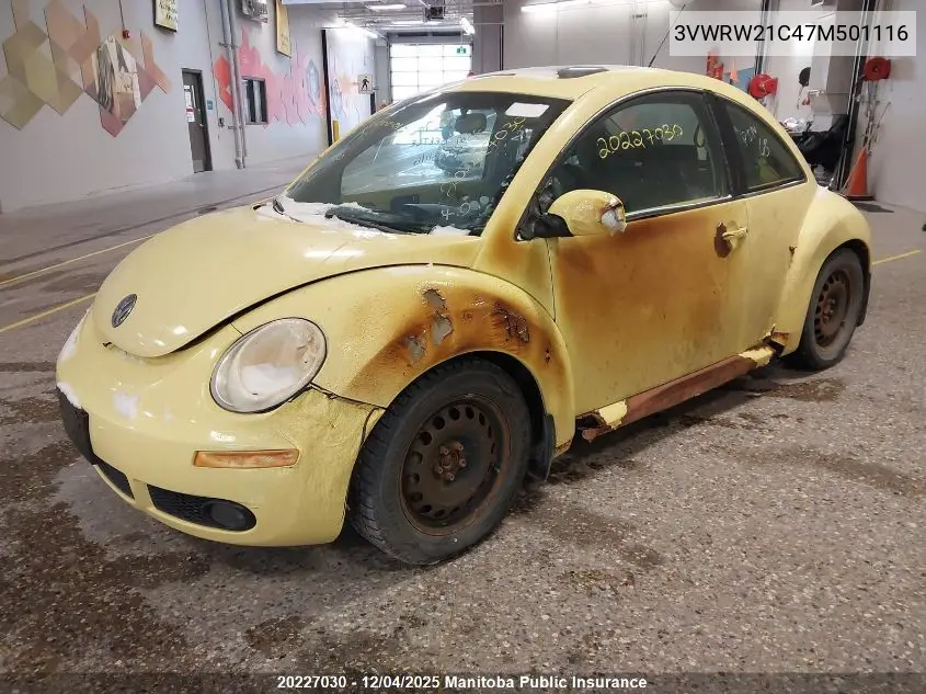 3VWRW21C47M501116 2007 Volkswagen New Beetle