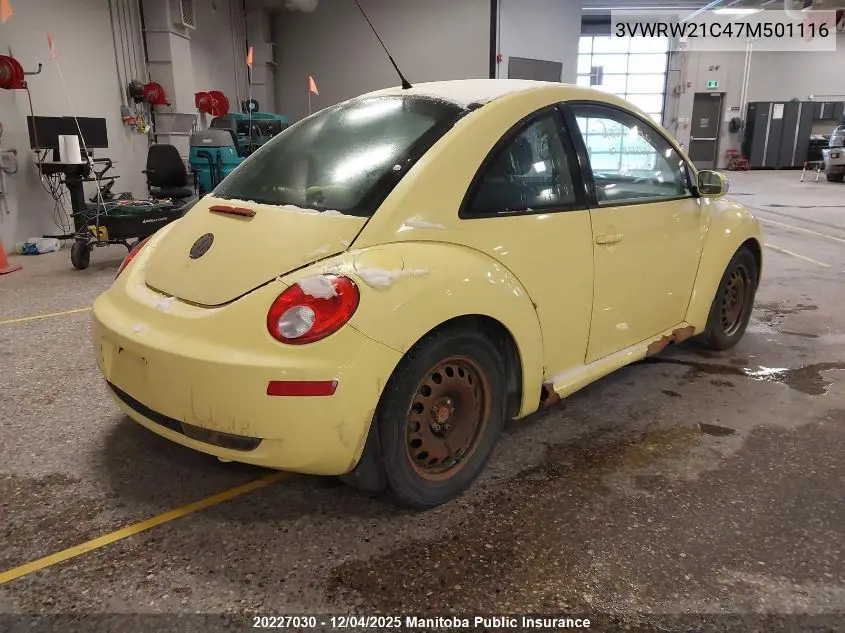 3VWRW21C47M501116 2007 Volkswagen New Beetle