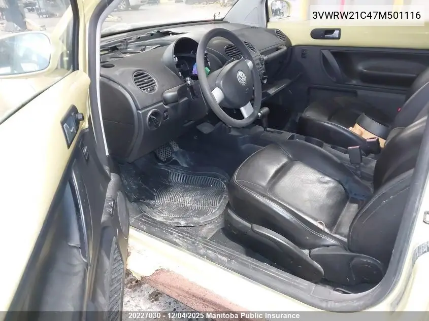 3VWRW21C47M501116 2007 Volkswagen New Beetle