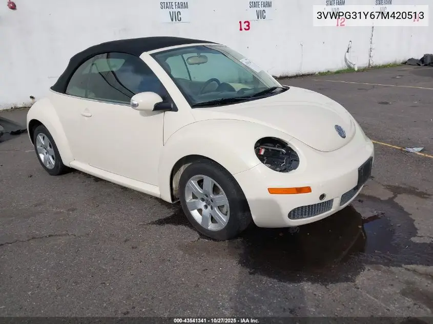 3VWPG31Y67M420513 2007 Volkswagen New Beetle 2.5