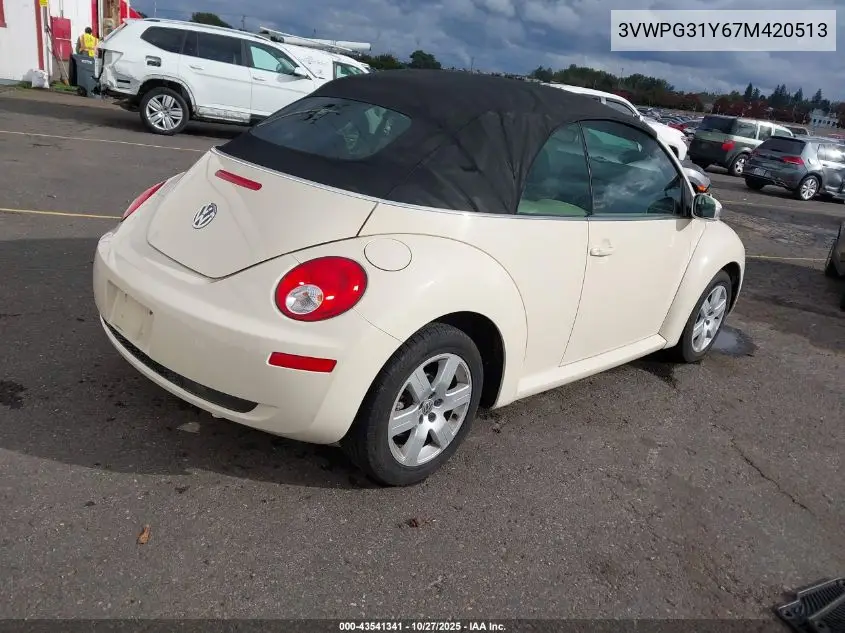 3VWPG31Y67M420513 2007 Volkswagen New Beetle 2.5