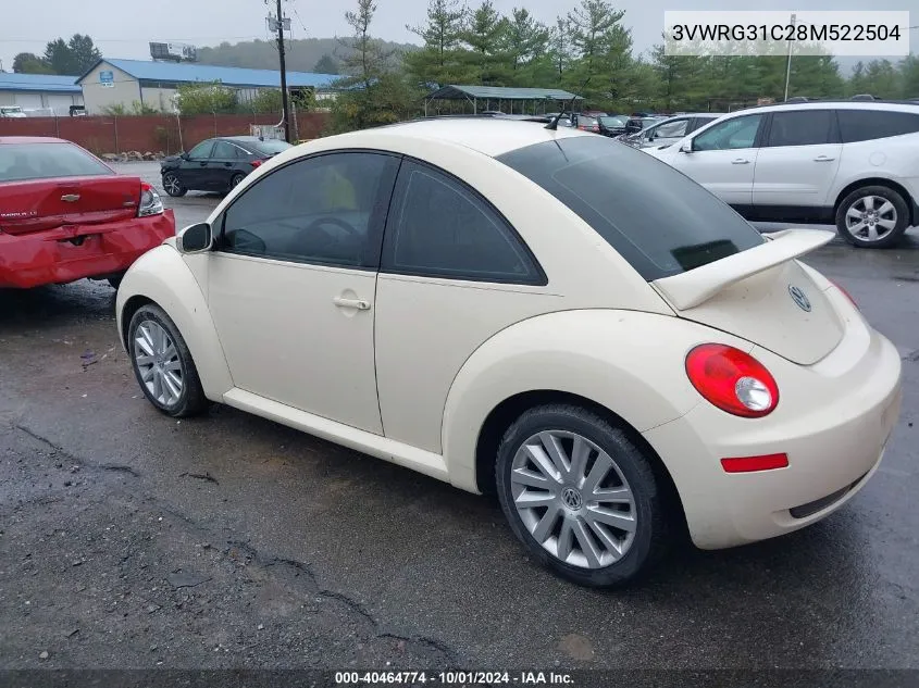 3VWRG31C28M522504 2008 Volkswagen New Beetle S/Se