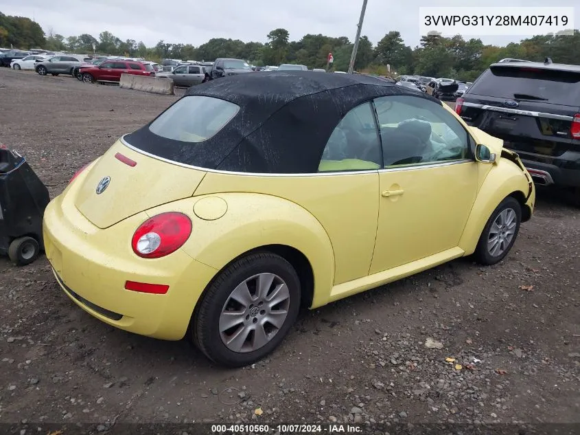 3VWPG31Y28M407419 2008 Volkswagen New Beetle S