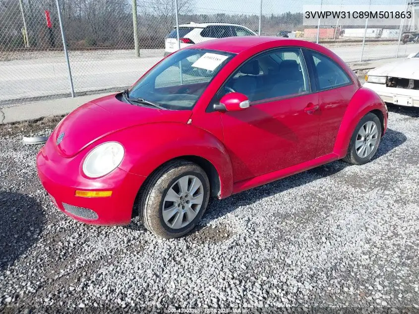 3VWPW31C89M501863 2009 Volkswagen New Beetle 2.5L
