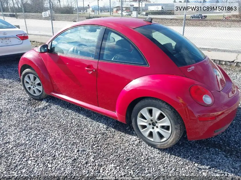 3VWPW31C89M501863 2009 Volkswagen New Beetle 2.5L