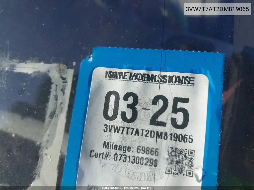 3VW7T7AT2DM819065 2013 Volkswagen Beetle 2.0T