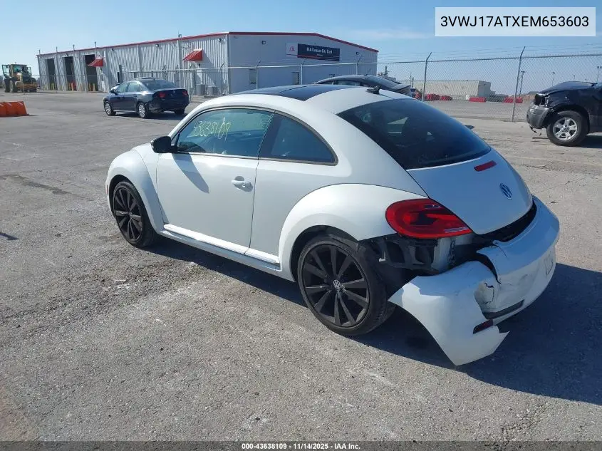3VWJ17ATXEM653603 2014 Volkswagen Beetle 1.8T