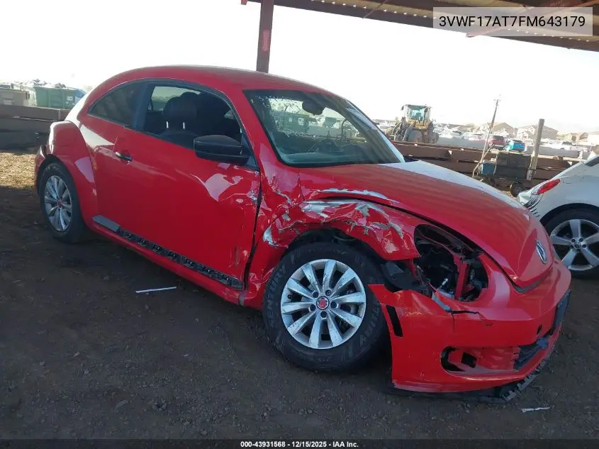 3VWF17AT7FM643179 2015 Volkswagen Beetle 1.8T Fleet Edition
