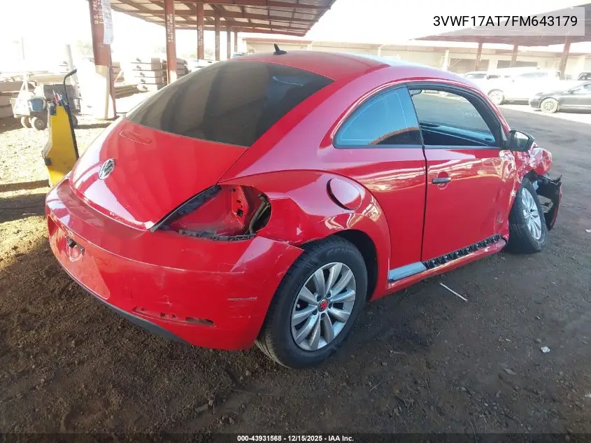 3VWF17AT7FM643179 2015 Volkswagen Beetle 1.8T Fleet Edition