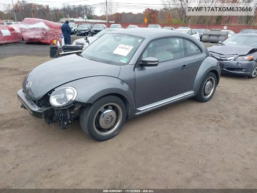 3VWF17ATXGM633666 2016 Volkswagen Beetle 1.8T Classic