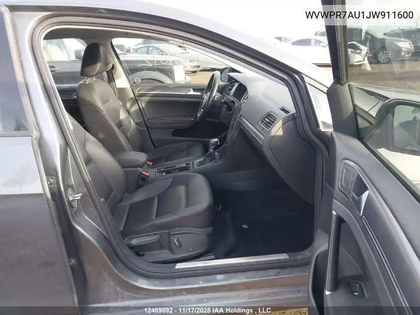 WVWPR7AU1JW911600 2018 Volkswagen E-Golf Sel Premium