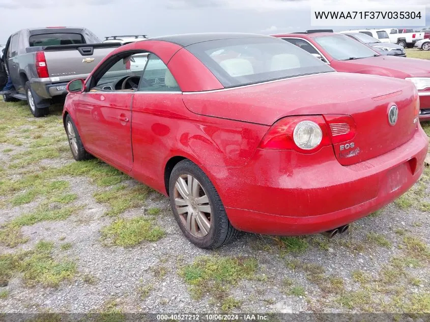 WVWAA71F37V035304 2007 Volkswagen Eos 2.0T