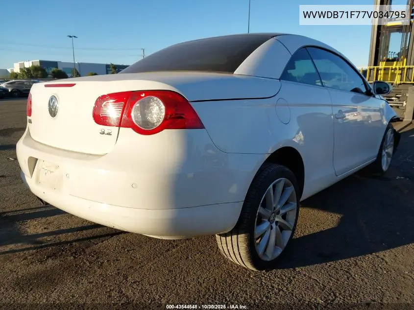 WVWDB71F77V034795 2007 Volkswagen Eos 3.2L