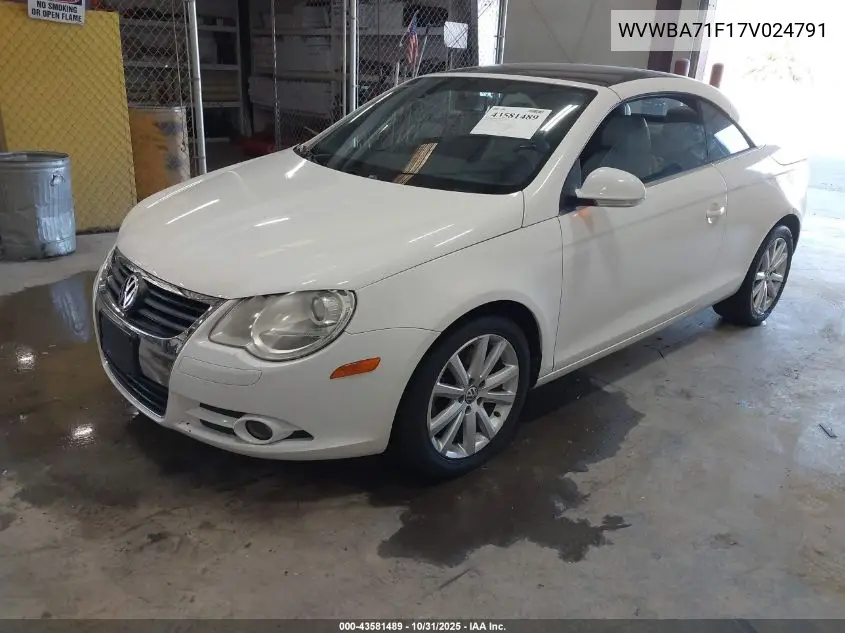 WVWBA71F17V024791 2007 Volkswagen Eos 2.0T