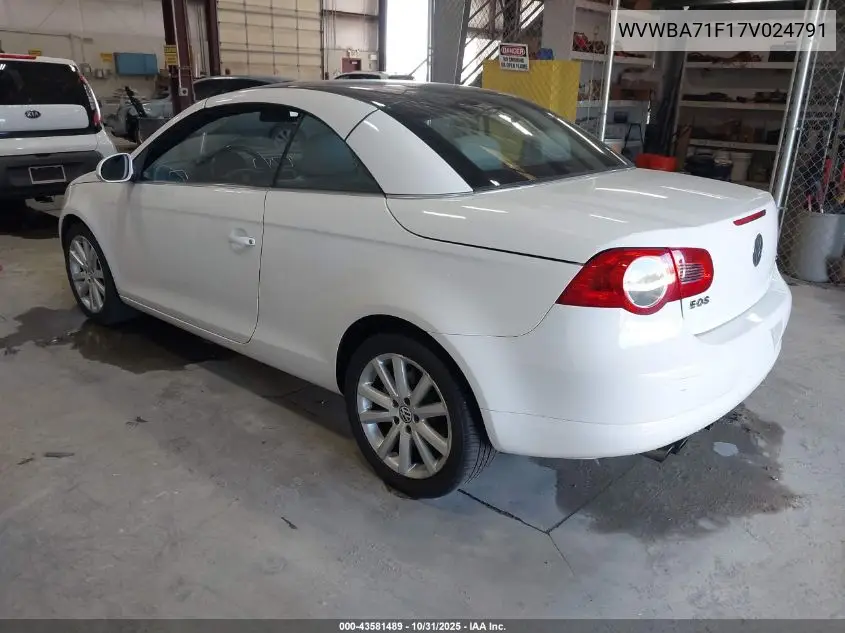 WVWBA71F17V024791 2007 Volkswagen Eos 2.0T
