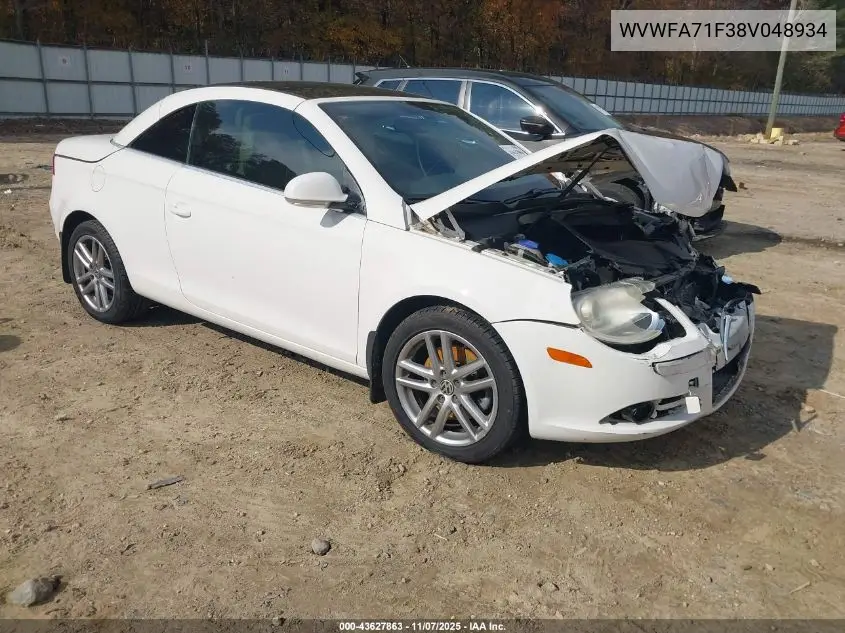 WVWFA71F38V048934 2008 Volkswagen Eos Lux