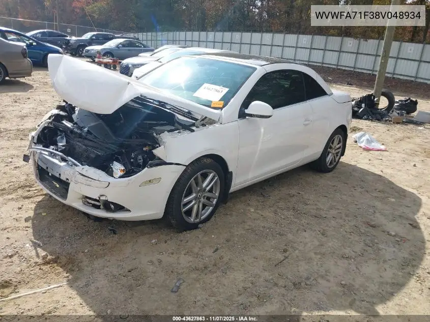 WVWFA71F38V048934 2008 Volkswagen Eos Lux