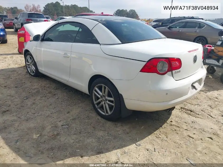 WVWFA71F38V048934 2008 Volkswagen Eos Lux