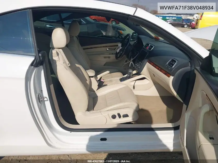 WVWFA71F38V048934 2008 Volkswagen Eos Lux