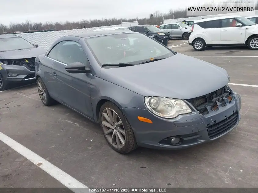 WVWBA7AH2AV009886 2010 Volkswagen Eos