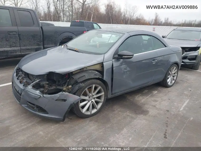 WVWBA7AH2AV009886 2010 Volkswagen Eos