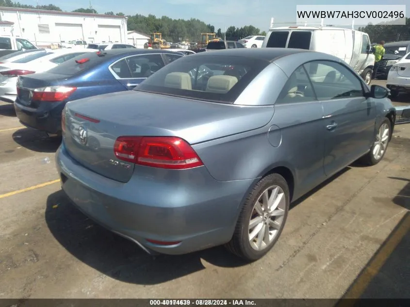 WVWBW7AH3CV002496 2012 Volkswagen Eos Komfort