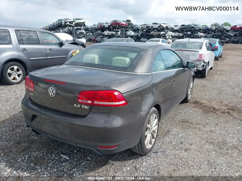 WVWBW7AH8CV000114 2012 Volkswagen Eos Komfort