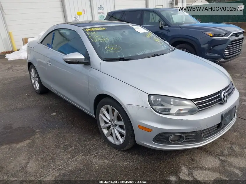 WVWBW7AH0CV002570 2012 Volkswagen Eos Komfort