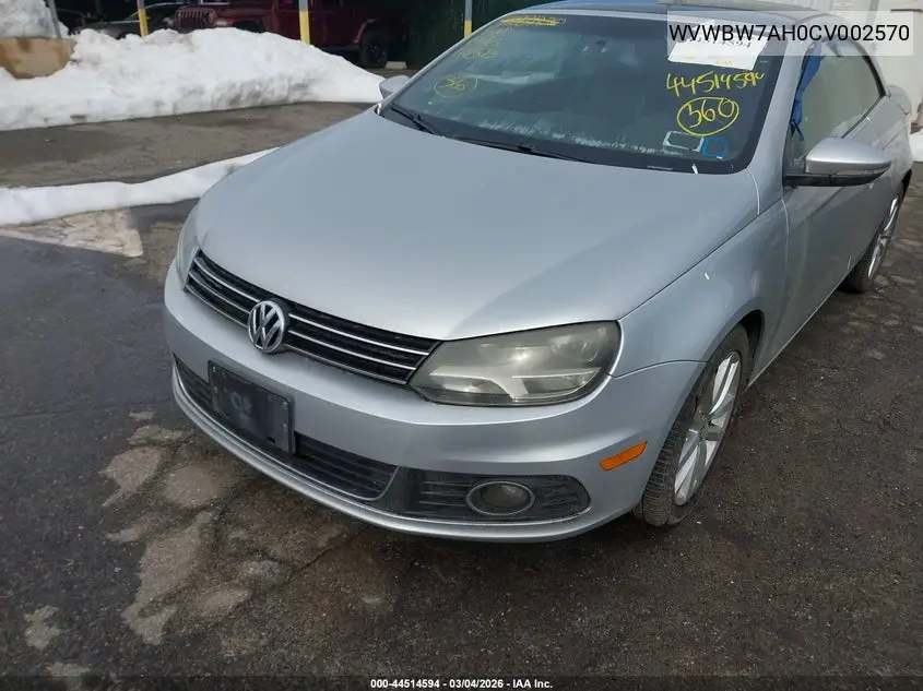 WVWBW7AH0CV002570 2012 Volkswagen Eos Komfort