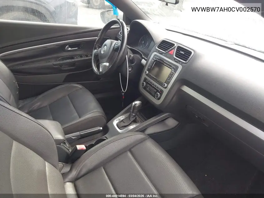 WVWBW7AH0CV002570 2012 Volkswagen Eos Komfort