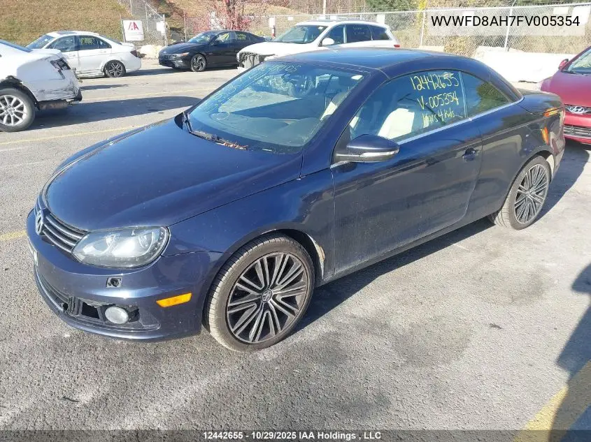 WVWFD8AH7FV005354 2015 Volkswagen Eos Wolfsburg Edition