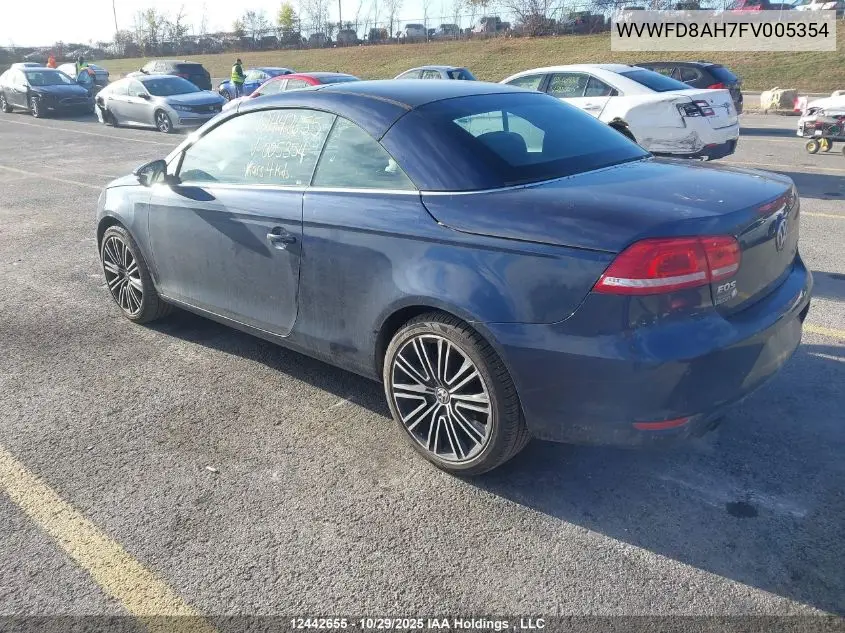WVWFD8AH7FV005354 2015 Volkswagen Eos Wolfsburg Edition
