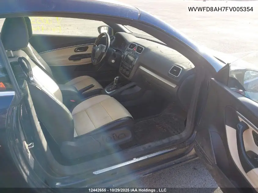 WVWFD8AH7FV005354 2015 Volkswagen Eos Wolfsburg Edition