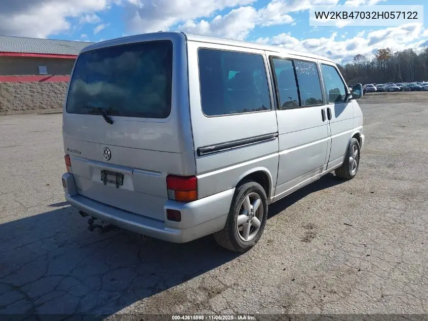 WV2KB47032H057122 2002 Volkswagen Eurovan Gls