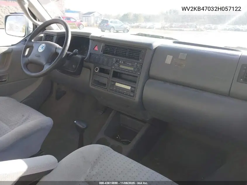 WV2KB47032H057122 2002 Volkswagen Eurovan Gls