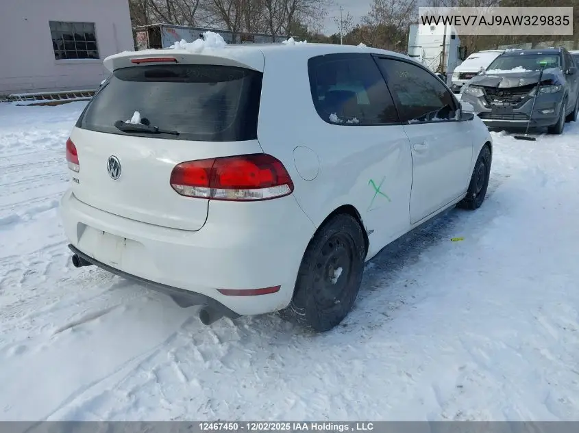 WVWEV7AJ9AW329835 2010 Volkswagen Golf Gti 3-Door