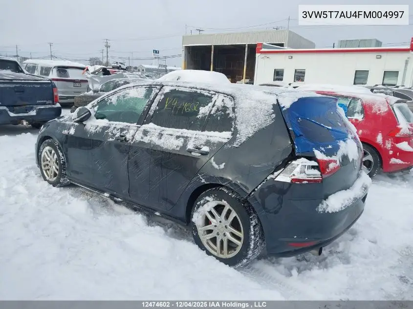 3VW5T7AU4FM004997 2015 Volkswagen Golf Gti 5-Door Autobahn