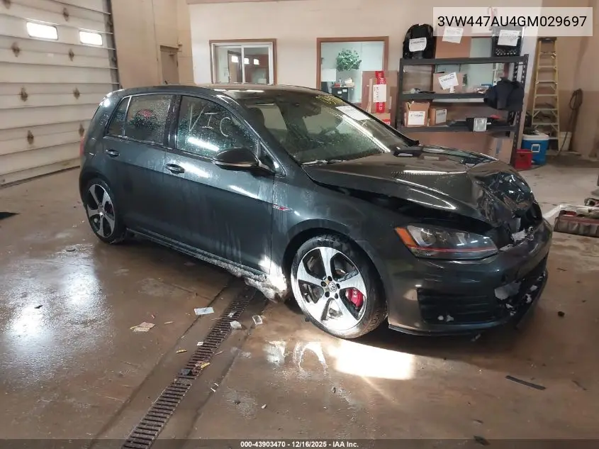 3VW447AU4GM029697 2016 Volkswagen Golf Gti Autobahn W/Performance Package 4-Door/S W/Performance Package 4-Door/Se W/Performance Package 4-Door