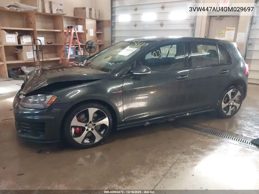 3VW447AU4GM029697 2016 Volkswagen Golf Gti Autobahn W/Performance Package 4-Door/S W/Performance Package 4-Door/Se W/Performance Package 4-Door