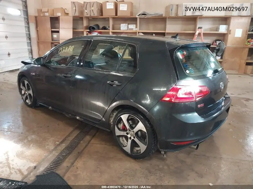 3VW447AU4GM029697 2016 Volkswagen Golf Gti Autobahn W/Performance Package 4-Door/S W/Performance Package 4-Door/Se W/Performance Package 4-Door