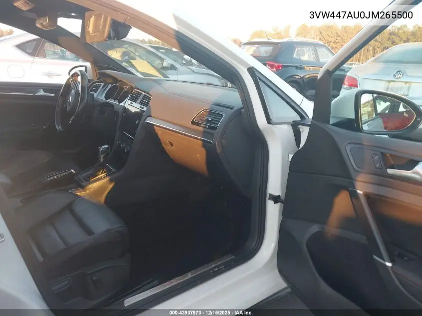 3VW447AU0JM265500 2018 Volkswagen Golf Gti 2.0T Autobahn/2.0T S/2.0T Se