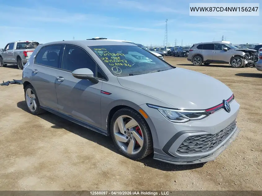 WVWK87CD4NW156247 2022 Volkswagen Golf Gti