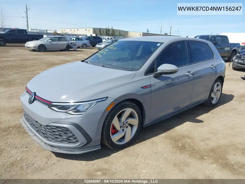 WVWK87CD4NW156247 2022 Volkswagen Golf Gti