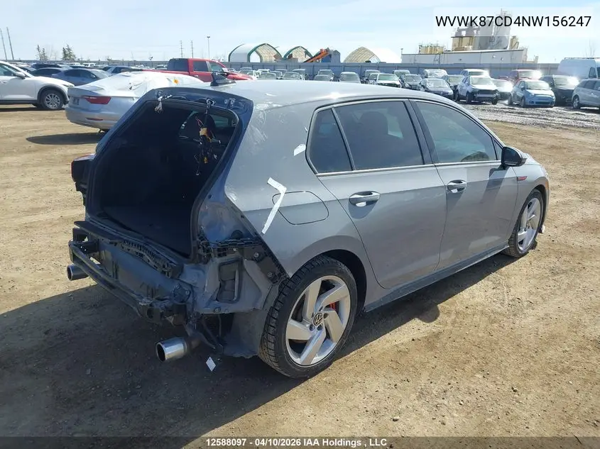 WVWK87CD4NW156247 2022 Volkswagen Golf Gti