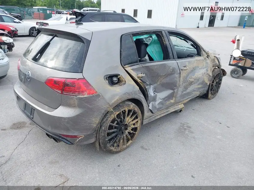 2017 Volkswagen Golf R 4-Door W/Dcc Navigation VIN: WVWWF7AU9HW072228 Lot: 45314790
