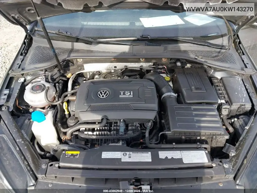 WVWVA7AU0KW143270 2019 Volkswagen Golf R 2.0T W/Dcc Navigation